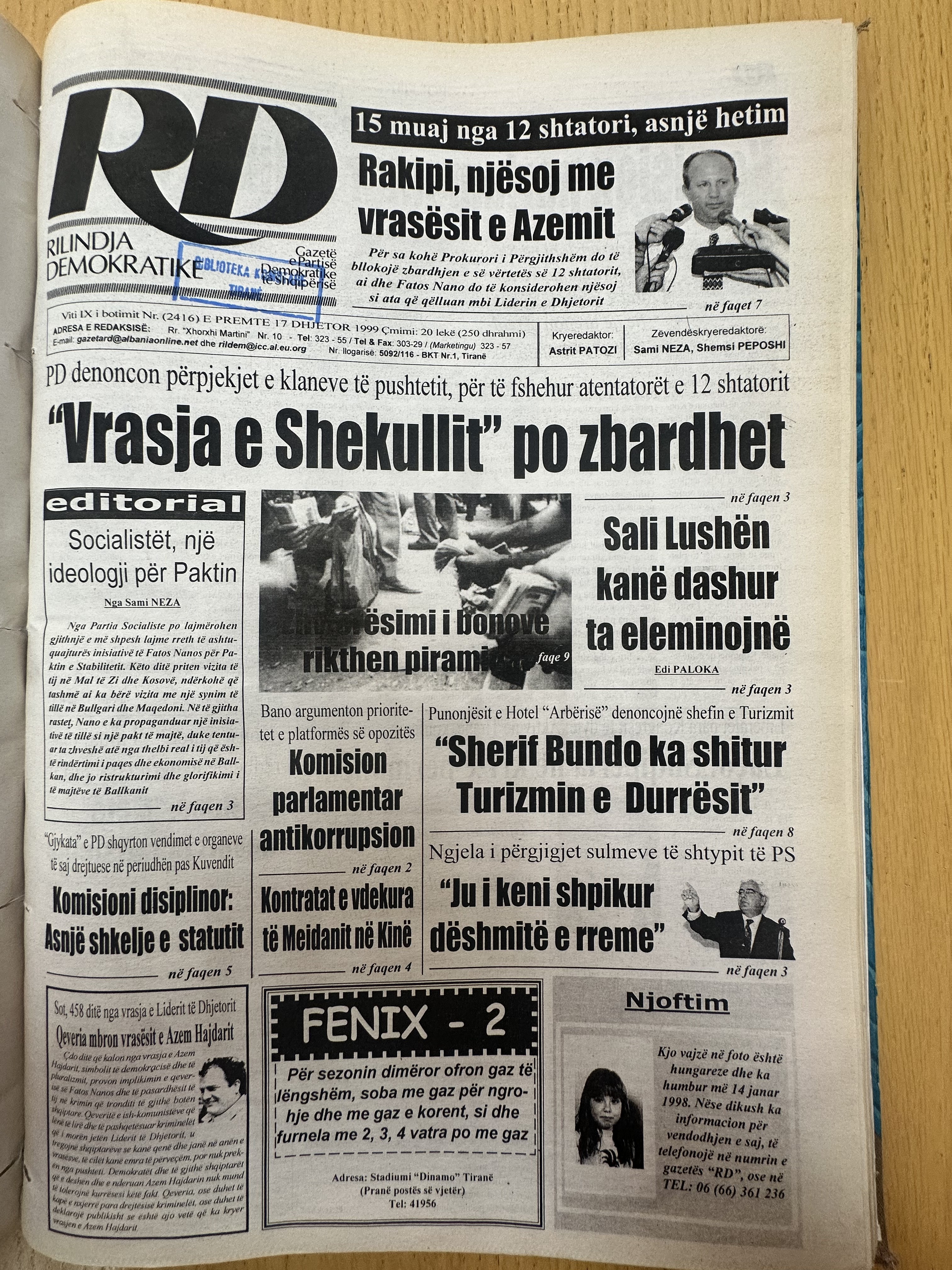 Rilindja Demokratike 1999-12-17